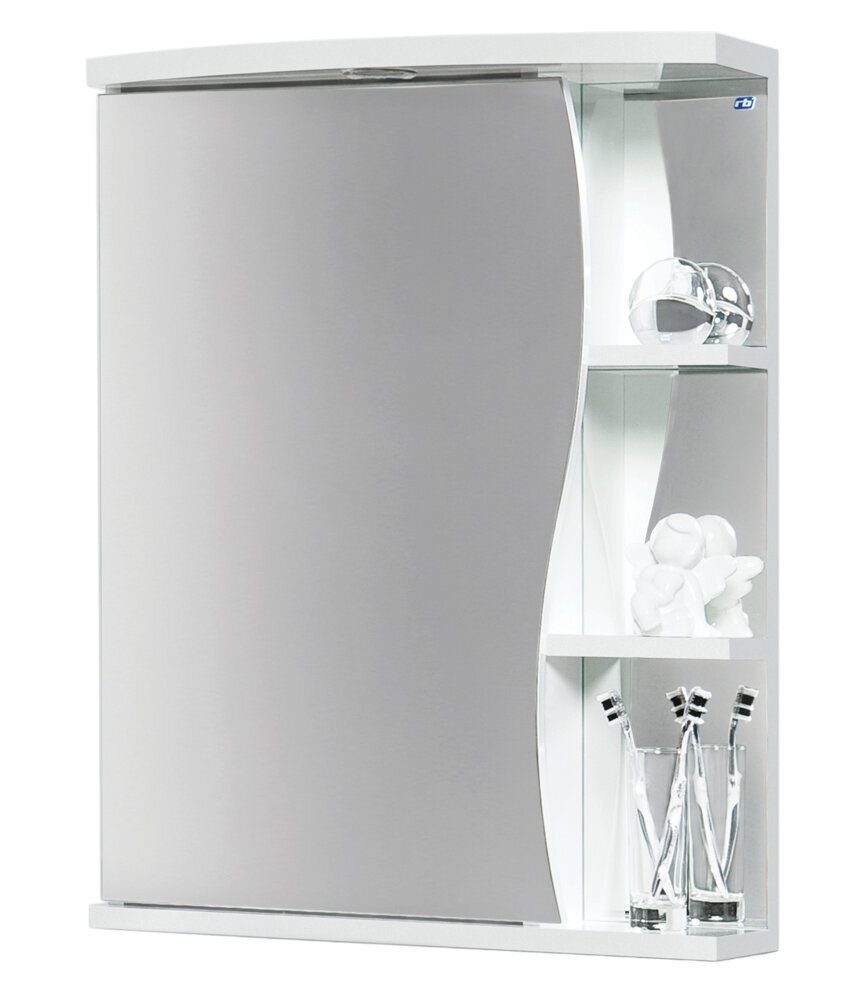 Riippuva kylpyhuonekaappi peilillä RASA RV60V hinta ja tiedot | Kylpyhuonekaapit | hobbyhall.fi