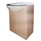 Kylpyhuonekaappi pesualtaalla F1000314, ruskea/valkoinen hinta ja tiedot | Kylpyhuonekaapit | hobbyhall.fi