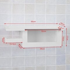 Kylpyhuoneen seinäkaappi SoBuy FRG175-W, valkoinen hinta ja tiedot | SoBuy Kylpyhuoneen kalusteet | hobbyhall.fi
