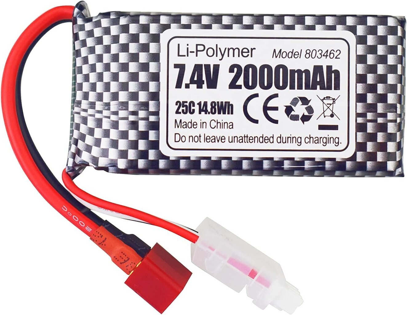 2 LiPo akkupakettia 7.4V 2000mAh hinta ja tiedot | Paristot | hobbyhall.fi