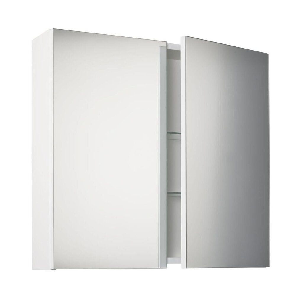 Kylpyhuonekaappi peilillä Sensea Storm 65 2D, valkoinen hinta ja tiedot | Kylpyhuonekaapit | hobbyhall.fi