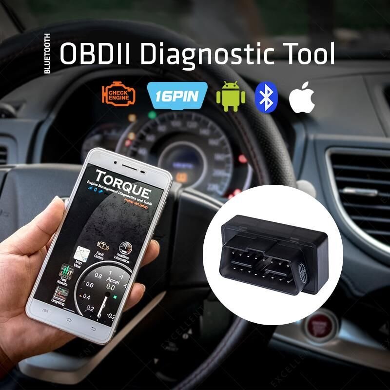 Maclean OBD2 MCE200, Bluetooth 4.0 hinta ja tiedot | Adapterit | hobbyhall.fi