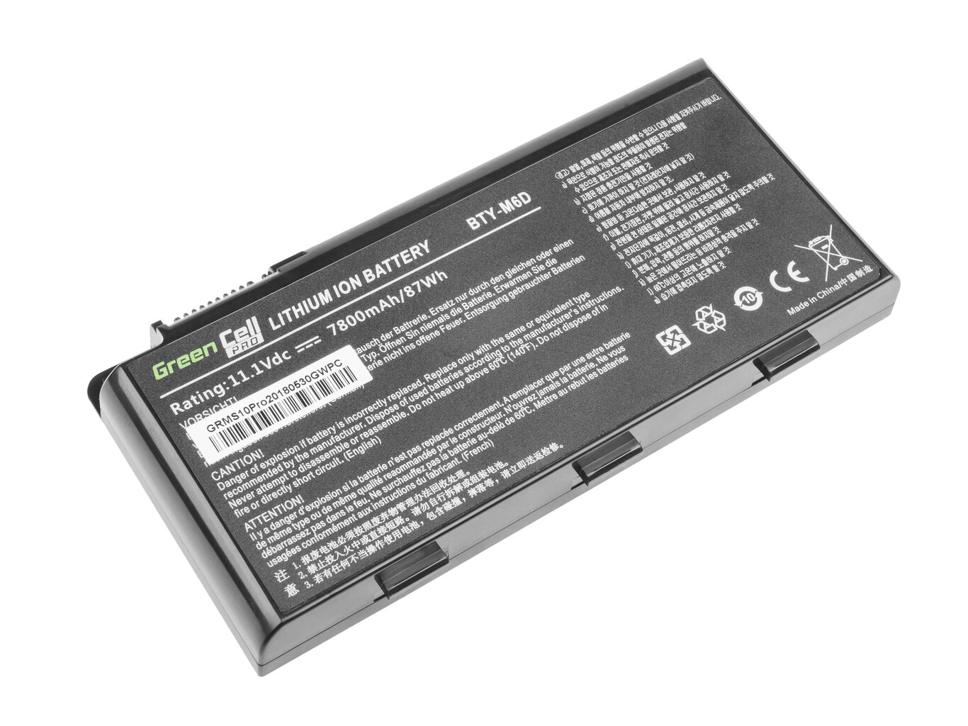 Green Cell PRO Laptop Battery BTY-M6D for MSI GT60 GT70 GT660 GT680 GT683 GT780 GT783 GX660 GX680 GX780 hinta ja tiedot | Kannettavien tietokoneiden akut | hobbyhall.fi