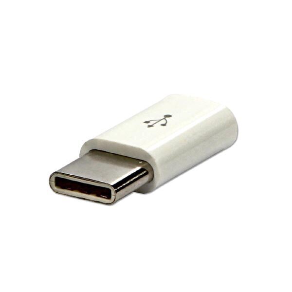 usb-vähennys, (2.0), usb c m - microusb f, valkoinen hinta ja tiedot | Adapterit | hobbyhall.fi