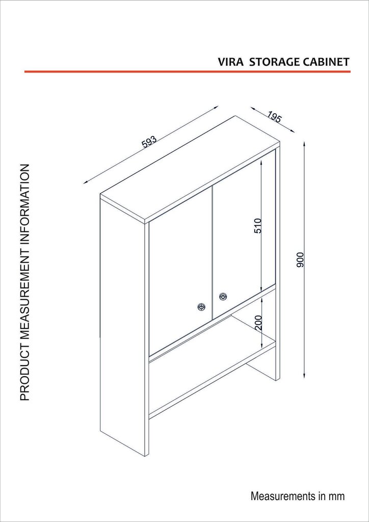 Kalune Design 756 (IV), valkoinen Kylpyhuonekaappi hinta ja tiedot | Kylpyhuonekaapit | hobbyhall.fi