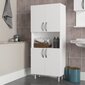 Kalune Design 756, valkoinen Erillinen kylpyhuonekaappi hinta ja tiedot | Kylpyhuonekaapit | hobbyhall.fi
