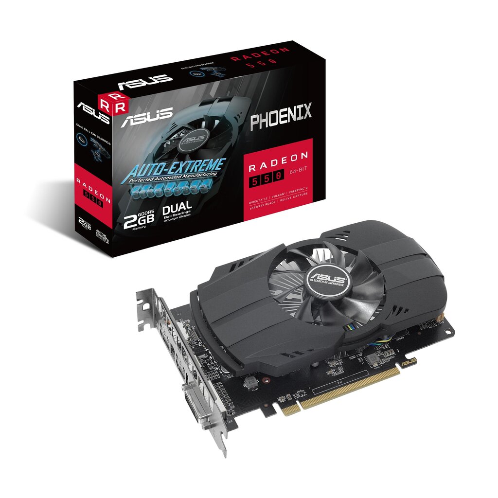 Asus Phoenix Radeon 550 (PH-550-2G) hinta ja tiedot | Näytönohjaimet | hobbyhall.fi