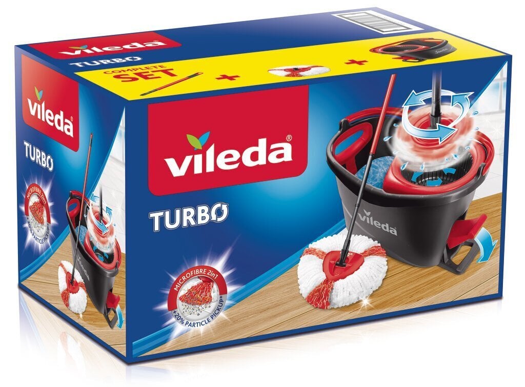 Vileda Turbo lattianpesusetti hinta ja tiedot | Siivoustarvikkeet | hobbyhall.fi