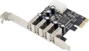 Kontroler ProXtend PCIe 2.0 x1 - 4x USB 2.0 (PX-UC-86250) hinta ja tiedot | Ohjain- ja laajennuskortit | hobbyhall.fi