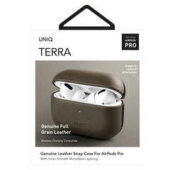 Uniq Terra Genuine Leather, AirPods Pro, Olive hinta ja tiedot | Kuulokkeiden tarvikkeet | hobbyhall.fi