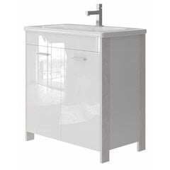 Kylpyhuonekaappi pesualtaalla Brooklyn BR-80, valkoinen. hinta ja tiedot | Kylpyhuonekaapit | hobbyhall.fi