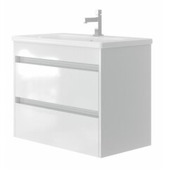 Kylpyhuonekaappi pesualtaalla Luton LT-80, valkoinen. hinta ja tiedot | Kylpyhuonekaapit | hobbyhall.fi