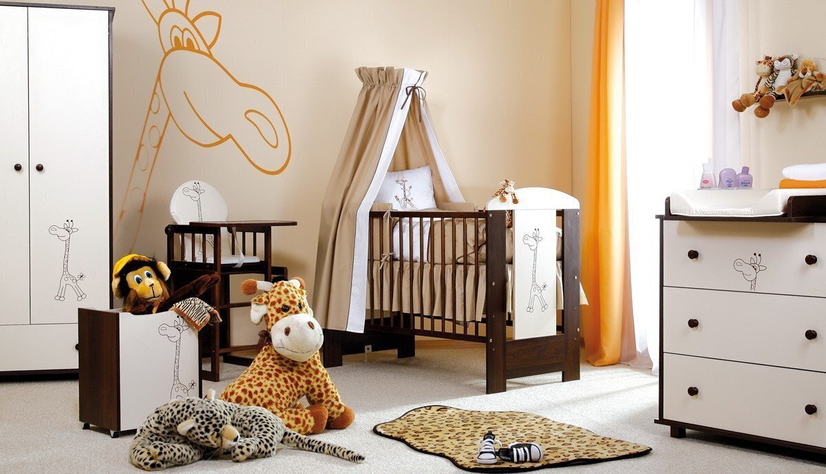 Vaatekaappi Klupś Giraffe, valkoinen/ruskea hinta ja tiedot | Lastenhuoneen kaapit | hobbyhall.fi