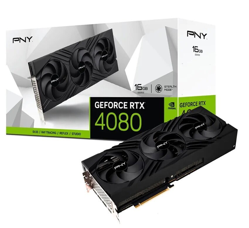 PNY GeForce RTX 4080 16GB VERTO Triple Fan DLSS 3 (VCG408016TFXPB1) hinta ja tiedot | Näytönohjaimet | hobbyhall.fi