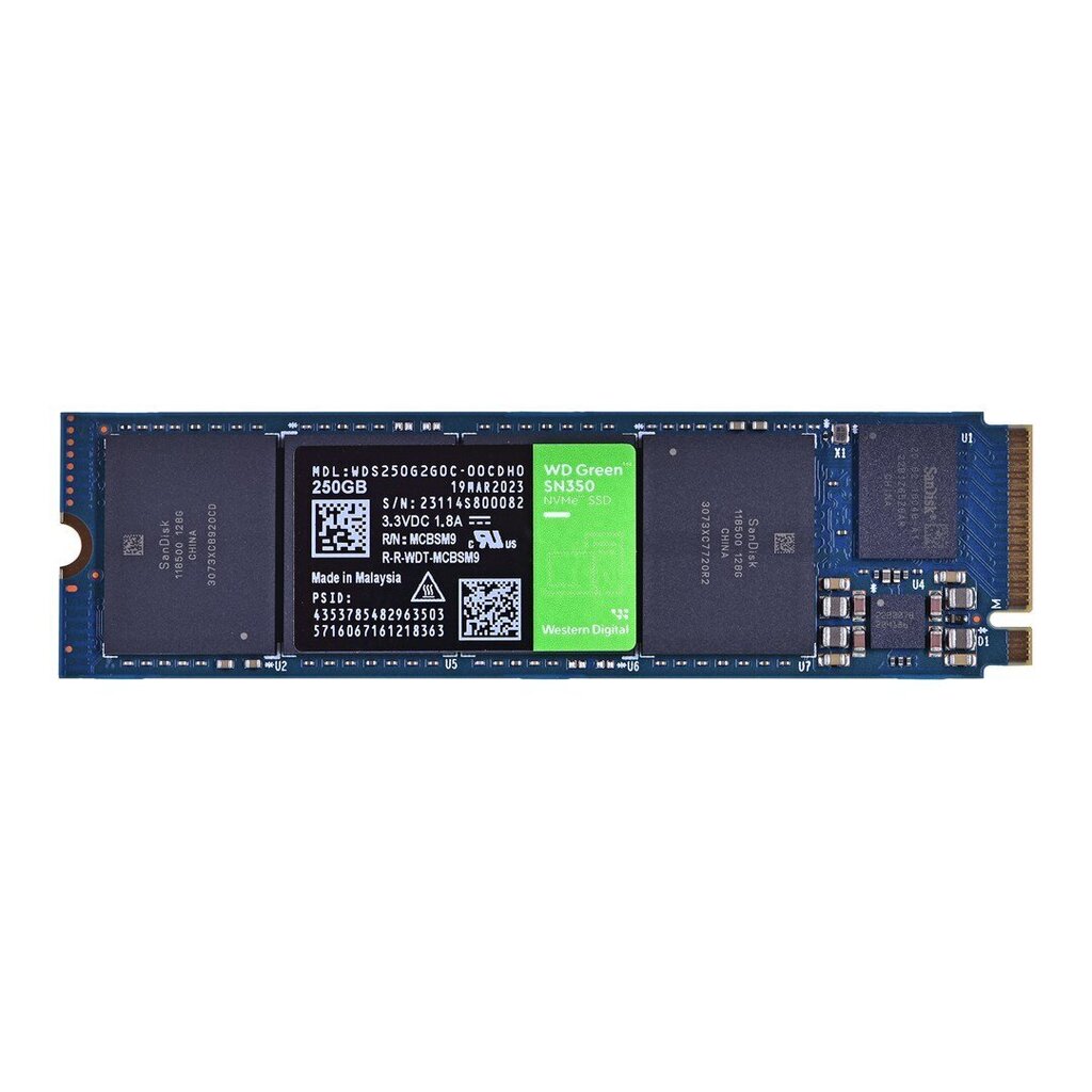 WD Green SN350 250GB M.2 2280 hinta ja tiedot | Kovalevyt | hobbyhall.fi