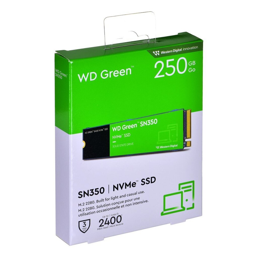 WD Green SN350 250GB M.2 2280 hinta ja tiedot | Kovalevyt | hobbyhall.fi