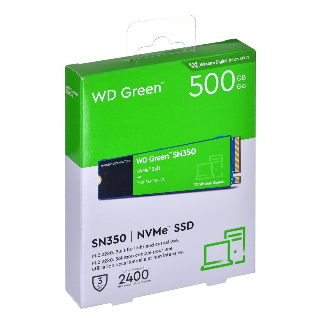 WD Green SN350 500GB M.2 2280 hinta ja tiedot | Kovalevyt | hobbyhall.fi