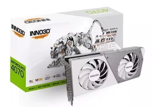 Inno3D GeForce RTX 4070 Twin X2 OC White (N40702-126XX-185252W) hinta ja tiedot | Näytönohjaimet | hobbyhall.fi