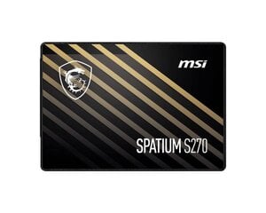 MSI Spatium S270 480GB 2.5" (S78-440E350-P83) hinta ja tiedot | Kovalevyt | hobbyhall.fi