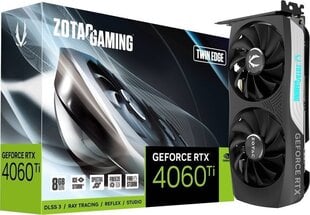 Zotac Gaming GeForce RTX 4060 Ti Twin Edge (ZT-D40610E-10M) hinta ja tiedot | Näytönohjaimet | hobbyhall.fi