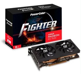 PowerColor Fighter AMD Radeon RX 7600 (RX 7600 8G-F) hinta ja tiedot | Näytönohjaimet | hobbyhall.fi