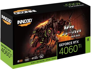 Inno3D GeForce RTX 4060 Ti X3 OC (N406T3-08D6X-171153L) hinta ja tiedot | Näytönohjaimet | hobbyhall.fi
