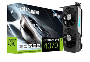 Zotac Gaming GeForce RTX 4070 Twin Edge (ZT-D40700E-10M) hinta ja tiedot | Zotac Tietokoneet ja pelaaminen | hobbyhall.fi