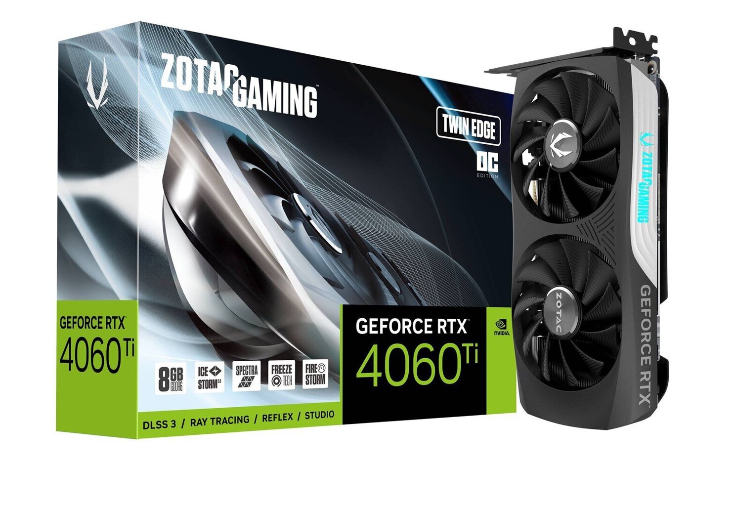 Zotac Gaming GeForce RTX 4060 Ti Twin Edge OC (ZT-D40610H-10M) hinta ja tiedot | Näytönohjaimet | hobbyhall.fi