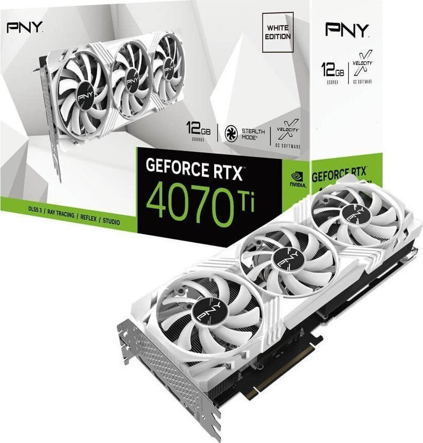 PNY GeForce RTX 4070 Ti Verto White VCG4070T12TFWXPB1 hinta ja tiedot | Näytönohjaimet | hobbyhall.fi