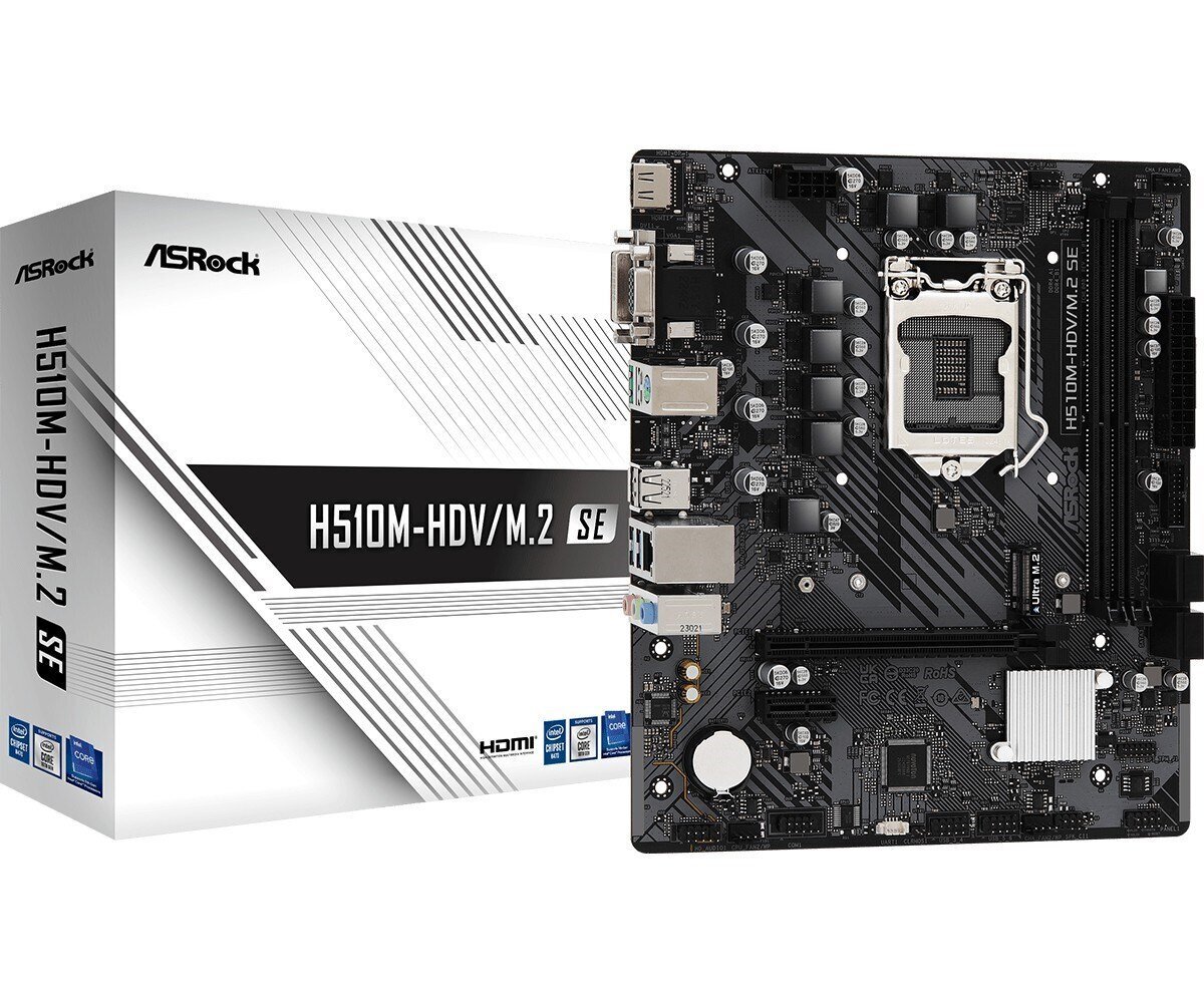 Asrock H510M-HDV/M.2 SE hinta ja tiedot | Emolevyt | hobbyhall.fi