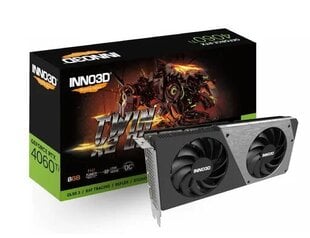 Inno3D GeForce RTX 4060 Ti Twin X2 OC (N406T2-08D6X-171153N) hinta ja tiedot | Näytönohjaimet | hobbyhall.fi