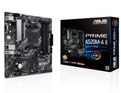 Asus PRIME A520M-A II/CSM hinta ja tiedot | Emolevyt | hobbyhall.fi