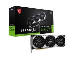 MSI GeForce RTX 4060 Ti Ventus 3X hinta ja tiedot | Näytönohjaimet | hobbyhall.fi