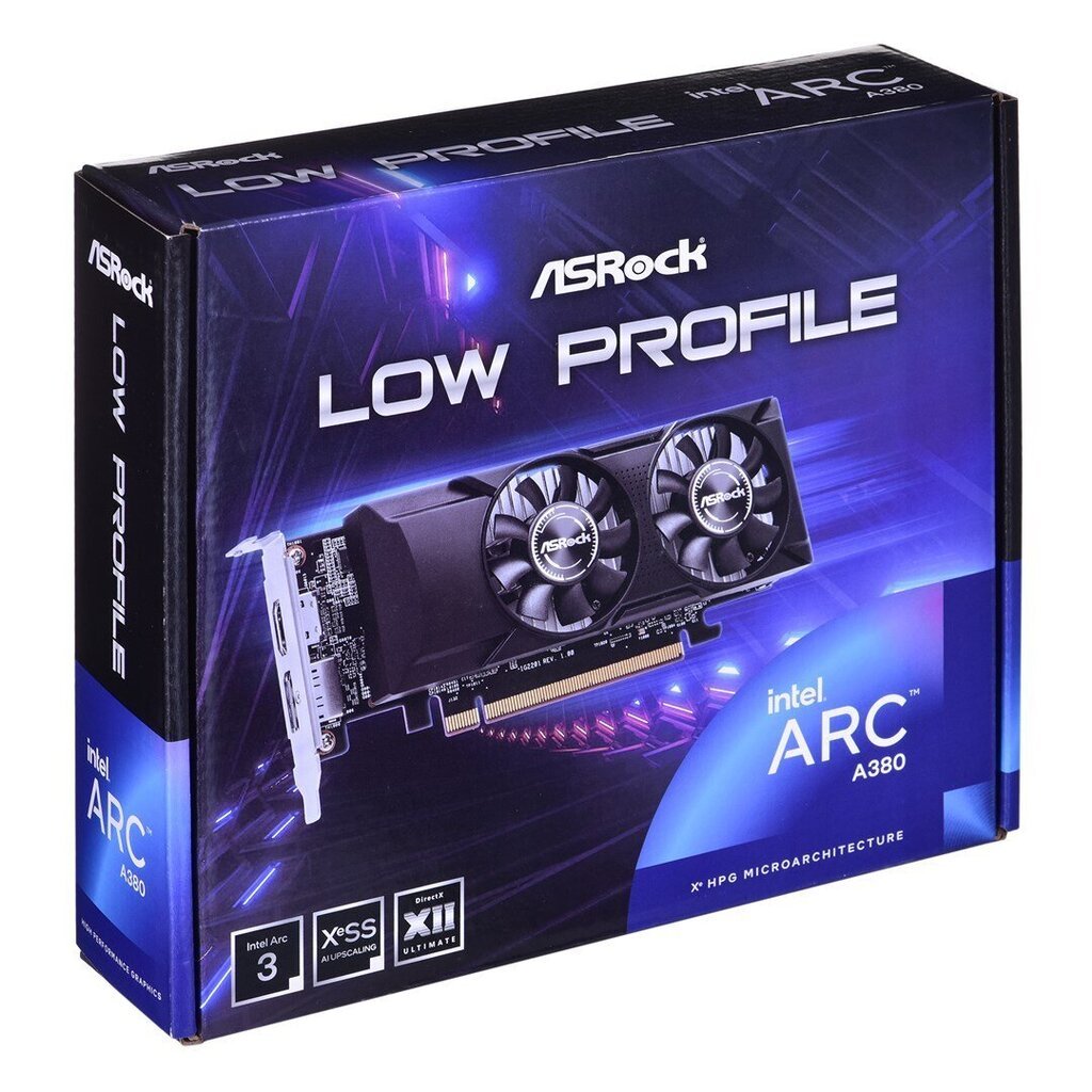 ASRock Intel Arc A380 Low Profile (A380 LP 6G) hinta ja tiedot | Näytönohjaimet | hobbyhall.fi