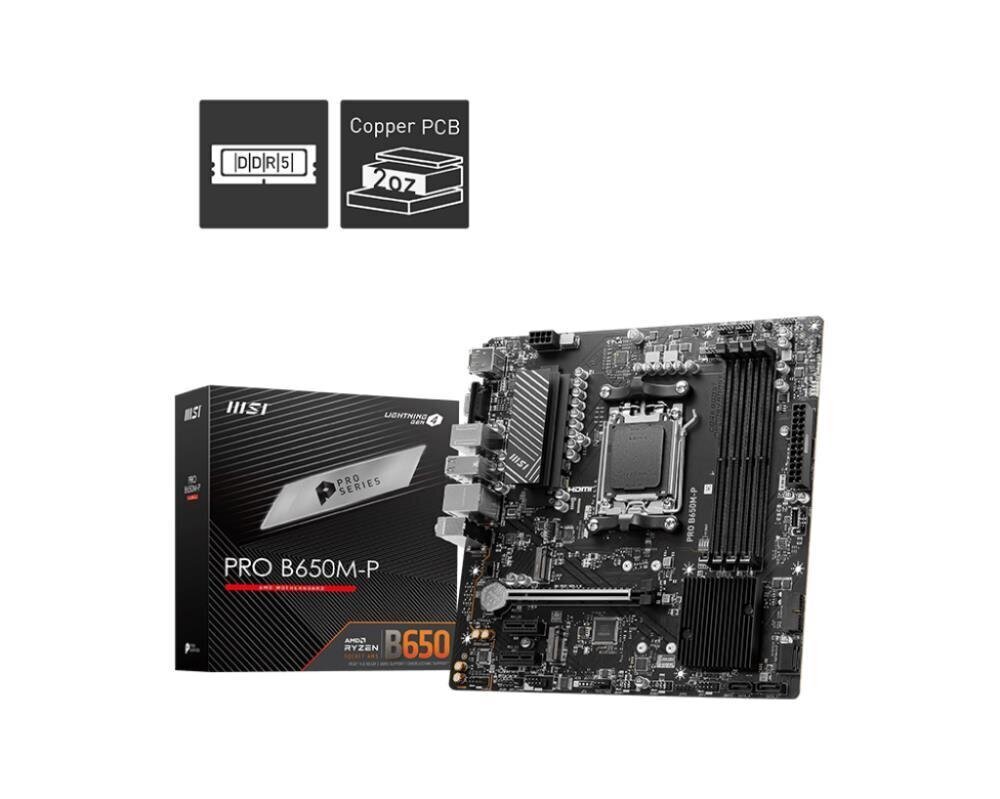 MSI PRO B650M-P hinta ja tiedot | Emolevyt | hobbyhall.fi