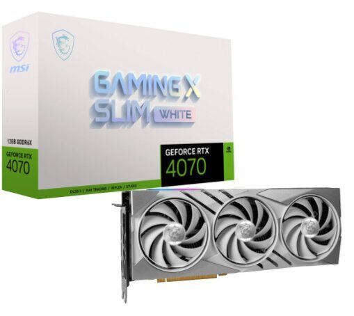 MSI GeForce RTX 4070 Gaming X Slim White hinta ja tiedot | Näytönohjaimet | hobbyhall.fi