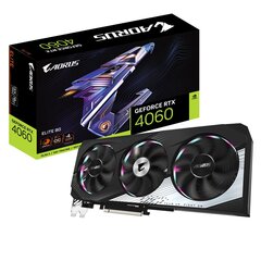 Gigabyte Aorus GeForce RTX 4060 Elite 8G (GV-N4060AORUS E-8GD) hinta ja tiedot | Näytönohjaimet | hobbyhall.fi