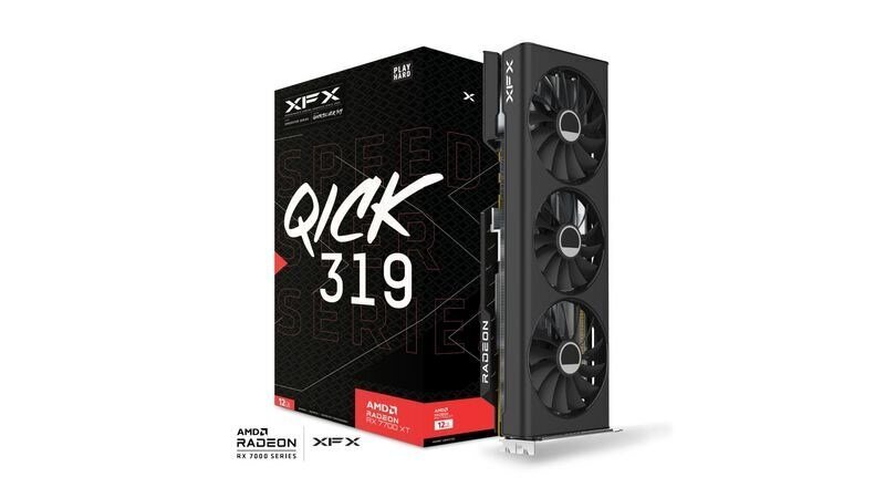 XFX Speedster Qick 319 Radeon RX 7700 XT Black Edition (RX-77TQICKB9) hinta ja tiedot | Näytönohjaimet | hobbyhall.fi