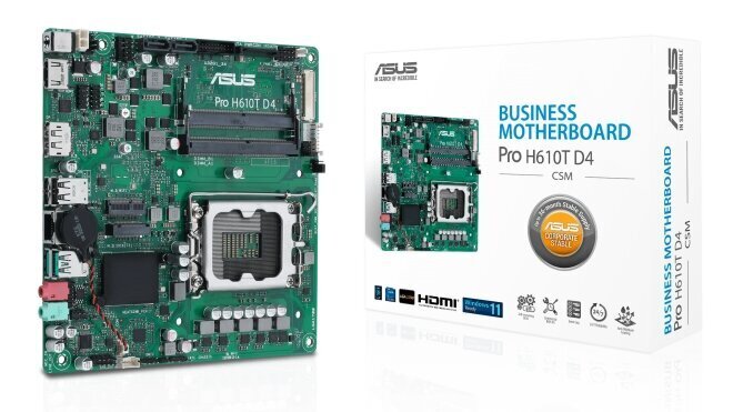 Asus Pro H610T D4-CSM hinta ja tiedot | Emolevyt | hobbyhall.fi