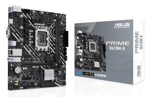 Asus Prime H610M-K hinta ja tiedot | Emolevyt | hobbyhall.fi