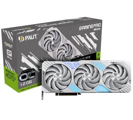 Palit GeForce RTX 4070 Ti GamingPro White OC (NED407TV19K9-1043W) hinta ja tiedot | Näytönohjaimet | hobbyhall.fi