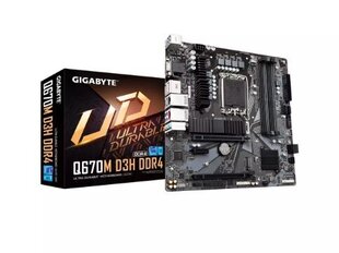 Gigabyte Q670M D3H DDR4 hinta ja tiedot | Emolevyt | hobbyhall.fi