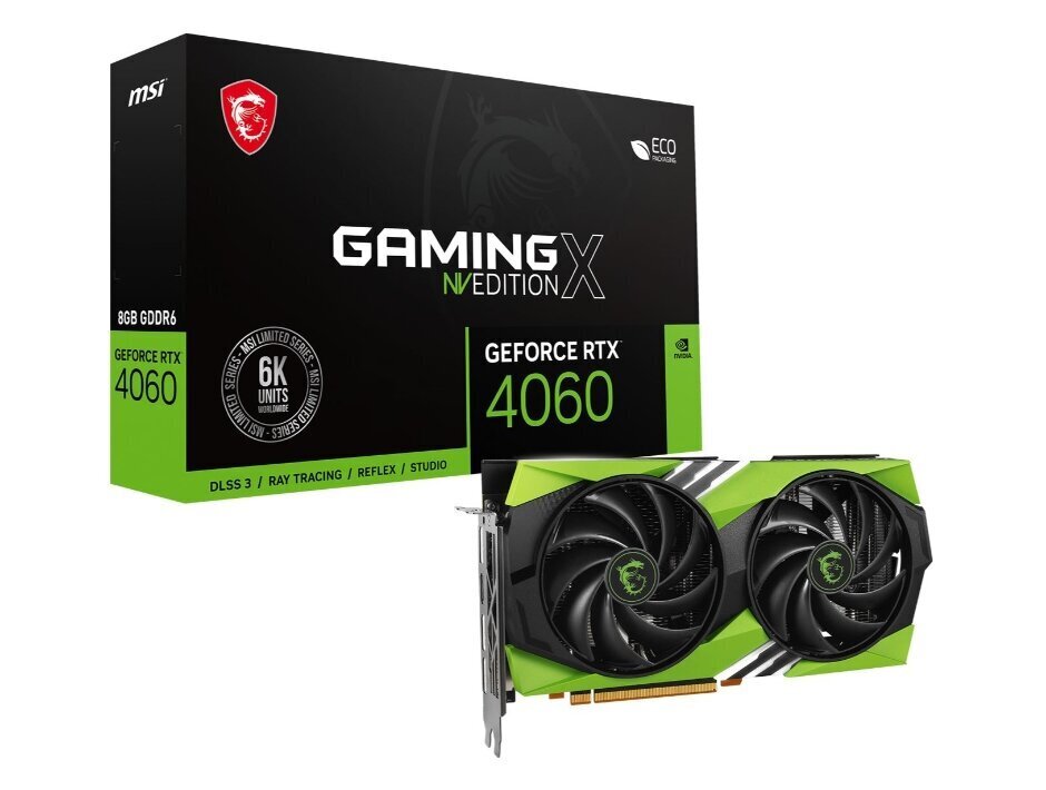 MSI GeForce RTX 4060 Gaming X NV Edition 8G hinta ja tiedot | Näytönohjaimet | hobbyhall.fi