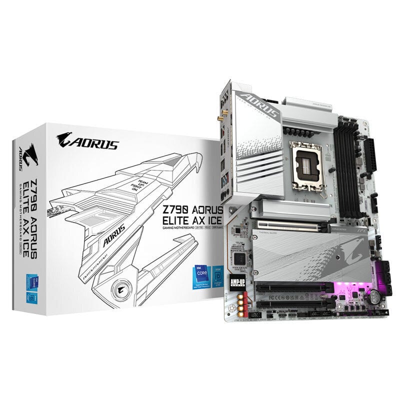 Gigabyte Z790 Aorus Elite AX Ice hinta ja tiedot | Emolevyt | hobbyhall.fi