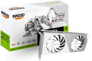 Inno3D GeForce RTX 4070 Twin X2 OC White (N40702-126XX-183052V) hinta ja tiedot | Näytönohjaimet | hobbyhall.fi