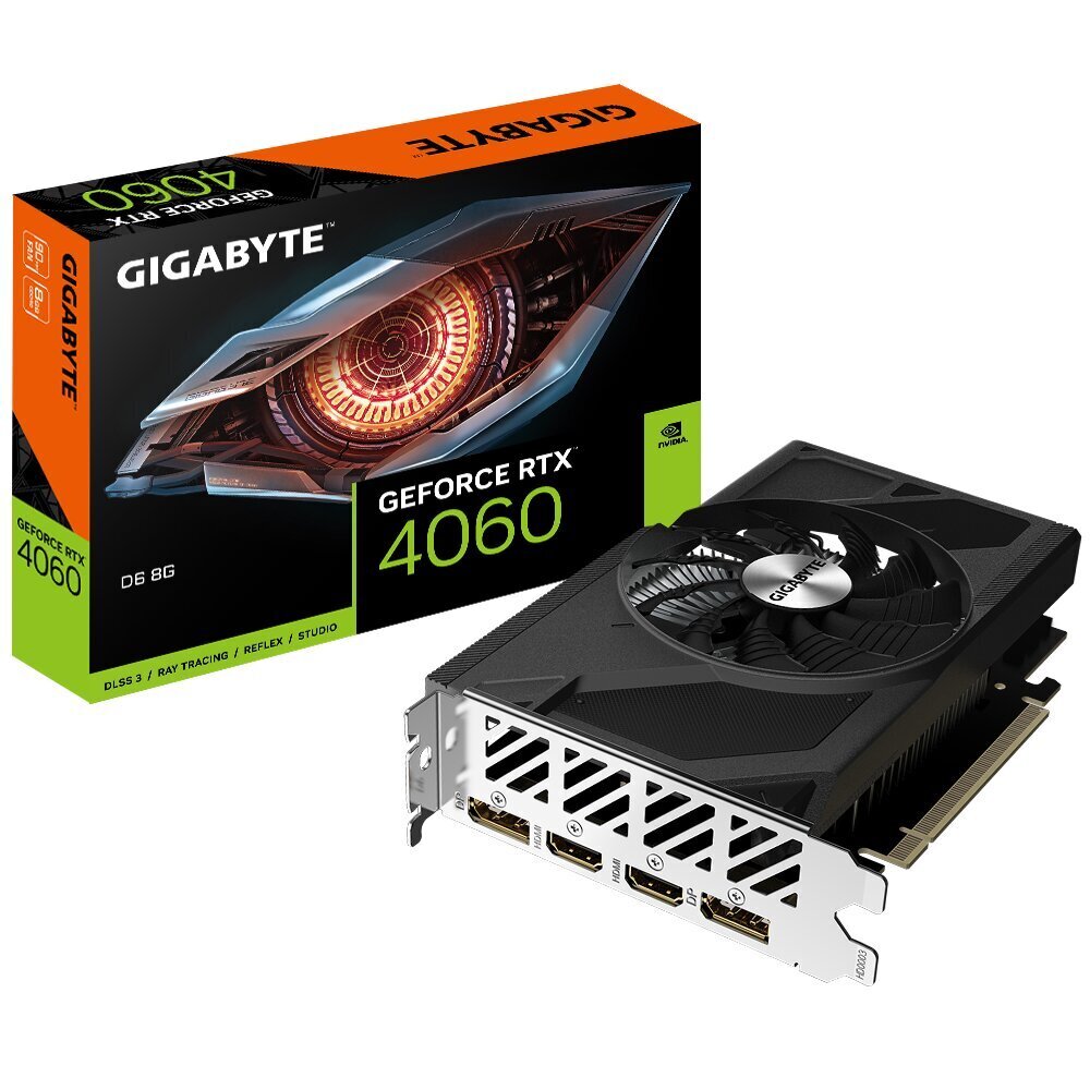 Gigabyte GeForce RTX 4060 D6 8G (GV-N4060D6-8GD) hinta ja tiedot | Näytönohjaimet | hobbyhall.fi