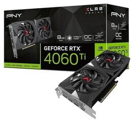 PNY RTX 4060 Ti Verto Dual Fan (VCG4060T8DFXPB1-O) hinta ja tiedot | Näytönohjaimet | hobbyhall.fi