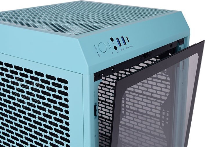 Thermaltake The Tower 200 Turquoise CA-1X9-00SBWN-00 hinta ja tiedot | Tietokonekotelot | hobbyhall.fi