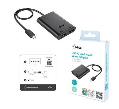 i-tec C31DUAL4K60HDMI hinta ja tiedot | Adapterit | hobbyhall.fi