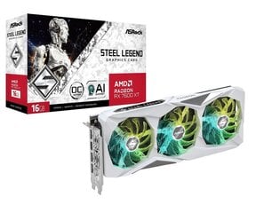 ASRock AMD Radeon RX 7600 XT Steel Legend OC (RX7600XT SL 16GO) hinta ja tiedot | Näytönohjaimet | hobbyhall.fi
